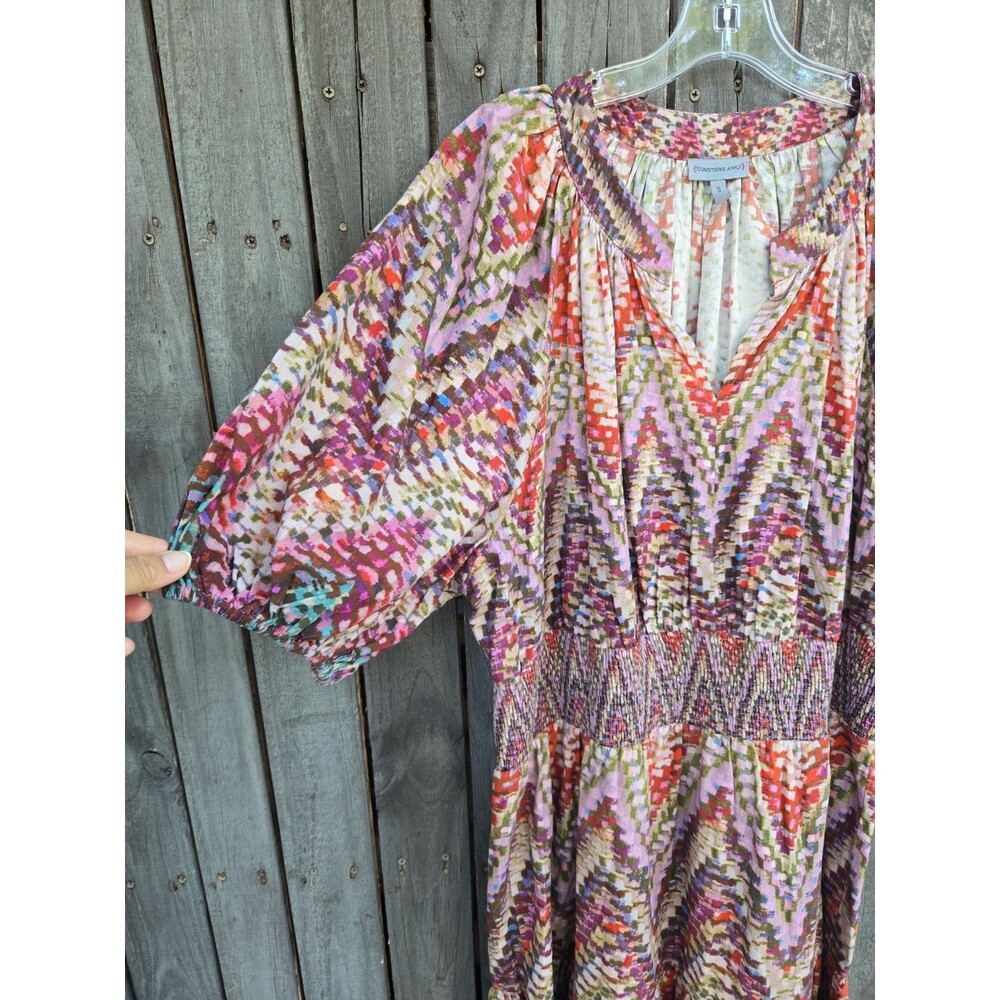 Anthropologie Conditions Apply Zig Zag Tiered Maxi Dress Womens size 20w - Picture 6 of 10